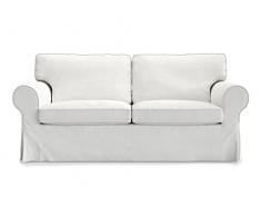 MASTERS OF COVERS Fodera di Ricambio per Divano a 2 Posti IKEA Ektorp, Ektorp Fodera Divano 2 Posti, Ektorp Copridivano, Ektorp Fodera, 179 x 88 x 88 cm (Cotone, Bianco)