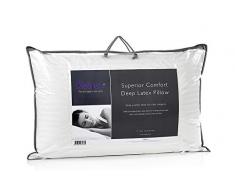 Relyon - Cuscino in Lattice Traspirante e Profondo Comfort con Un Morbido 100% Cotone, sfoderabile, Larghezza 68 cm x Lunghezza 42 cm x Altezza 17 cm