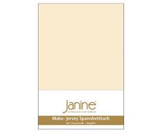 Janine con angoli elasticizzati 5007 Mako Jersey copripiumino, Tessuto, Lino, 90/190 cm - 100/200 cm