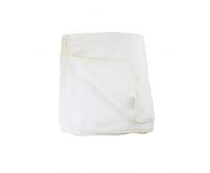 Gozze 40024-00-1317 Soffice Coperta, Poliestere-Cotone, White, 130x170x5 cm