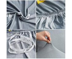 Stillshine Telo Arredo Copridivano, Protezione in Tessuto Elasticizzato, Poliestere Lavabile, Antiacaro Antirughe Antipolvere, Copertura del Cuscino (3 posti (185-230 cm),Nero)