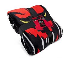 Stranger Things Coperta Pile Plaid Divano Morbida 130 x 150 cm Fluffy Blanket per Letto Singolo Hellfire Club Gadget Idea Regalo (Nero) (5029)
