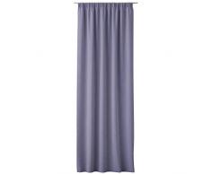 JEMIDI - Tenda con fettuccia arricciata, universale, 140 cm x 250 cm, tenda decorativa, lilla, 1 pezzo