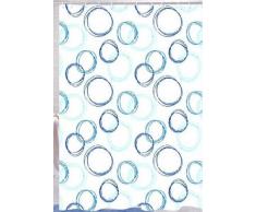 MAURER Tenda Doccia Tessuto Poliestere Anelli Inclusi Design Bolle H 200 x180 cm