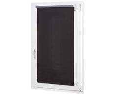 AmazonBasics - Tenda a rullo oscurante con rivestimento in colore coordinato, 76 x 150 cm, Nero