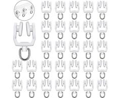 Utapossin 40 Pezzi Rulli per Binario Della Tenda, Gancio per Tende Scorrevoli Guida Rullo, Scorrevole Tenda Corridore Guida, per Appendere Tende in Soggiorno, Camera da Letto e Bagno