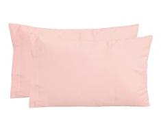 Perlarara Iride - Federa Cuscino 40X60 Bambino Set 2 Federe - Fodera Cuscino Bambino in Cotone Made in Italy - Federe Cuscino 40x60 Bambini Tinta Unita - Rosa
