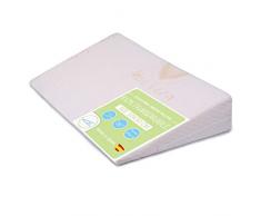 PEKITAS Cuscino a cuneo inclinato anti-reflusso, con rivestimento lavabile in Aloe Vera per uso adulto, fabbricato in Spagna, larghezza 50 cm – 15° inclinazione