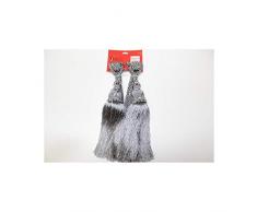 TOMASELLI MERCERIA Embrasse Tenda cordone Lucido Angela 1 Alti 70 Centimetri - Grigio Scuro