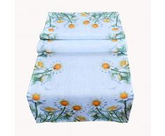 Raebel Runner da tavolo, 40 x 140 cm, tovaglia centrotavola estiva primaverile, decorazione da tavolo bianco con fiori colorati