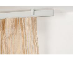 InCasa Binario per Tende 32x12mm, L. 140 cm. in Alluminio Satinato – Completo