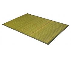 Carpemodo tappetino da bagno in bambù, colore verde, Dimensioni 50 x 80 cm