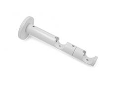 Gardinia Supporto a Doppio Binario con Piastra per Asta per Tende, Supporto per 2 aste, Aperto, Kit Montaggio Incluso, Serie Chicago, 20 mm Diametro, Bianco