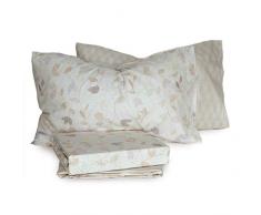 Lenzuolo WOOD BEIGE ZUCCHI piazza mezzo (sopra lenzuolo 180x280+sotto lenzuolo 125x200 +2 federe 50*80)