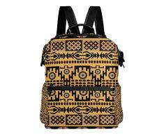 FANTAZIO Zaini Africano Tappeto Texture Borsa Scuola Zaino