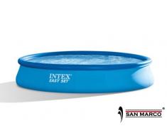 Piscina fuori terra Intex Easy Set tonda Ø 457cm guanciale gonfiabile e filtro