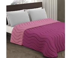 LANTICO ARCOLAIO Trapuntino Copriletto Primaverile-Estivo Tinta Unita Double-Face100% Made in Italy in Morbida Microfibra