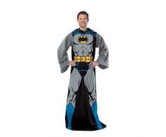 Northwest Batman - Coperta con maniche in seta, per adulti, 121,9 x 180,3 cm, colore: Nero