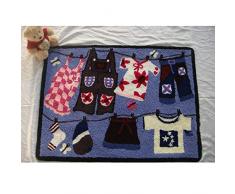 ZUSFUL Arazzo allUncinetto 3D Kit Fai da Te per Gancio con Gancio per Tappeti Kit Coperta Punto Croce Tappeto da Ricamo per Principianti e Bambini,B2,110×80cm