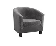 TOPCHANCES Copripoltrona Chesterfield 2 Pezzi,Elasticizzato Fodere Copripoltrona 1 Posto,Velluto Fodera Poltrona Club Tullsta per Bar Soggiorno Camera da Letto Reception