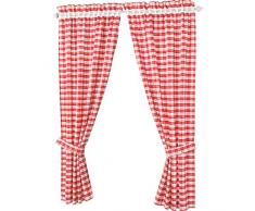 Yujiao Mao Tenda in stile country, con 2 fermatende, 80 x 145 cm, colore rosso, 2 pezzi
