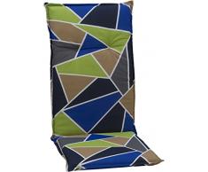 BEO giardino cuscino per sedia a sdraio Graphic Design circa 118 x 48 x 6 cm, Multicolore