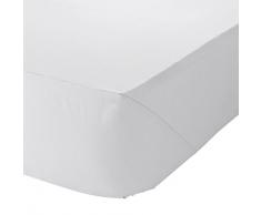 Catherine Lansfield - Lenzuolo con angoli, in percalle di policotone, per letto matrimoniale, Bianco (White)
