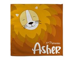 Tovaglioli Cotone. Tovaglioli Bambini. Tovaglioli Personalizzati. Scuola. Tovaglioli Stoffa. Amico del Leone