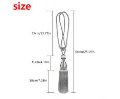 Andux 1 x Coppia Drapery Tassel Tieback fermatenda con Nappa Beige CLGQ-02