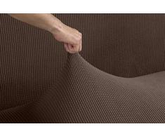 Tural - Fodera per Divano Elasticizzato Marrone 1 posto. Copripoltrona Elastico. Disponibile in diversi colori e dimensioni