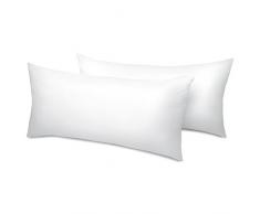 Beautissu Set da 2 cuscini 40x80cm BeauNuit UK - guanciali trapuntati - 450g di imbottitura in microfibra - cuscino traspirante e anallergico - Singolo o Matrimoniale - Soffice e Comodo
