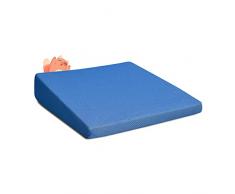 Cuscino da seduta in comodo memory a forma di cuneo. Cuscino posturale adatto per sedie da ufficio o per migliorare la seduta di autovetture. Misura del cuscino: 40x40 cm con altezza di 3 cm e 10 cm