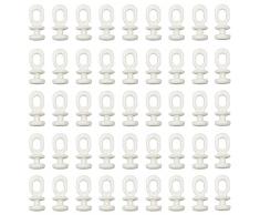 100 Pezzi Ganci per Binario per Tende Ganci Scorrevoli per Tende Guide per Binari per Tende per Alianti per Tenda di Finestra,Tenda della Porta e Tenda della Doccia