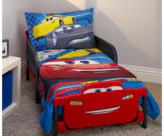 Disney Cars Rusteze Racing Team - Set di biancheria da letto, 4 pezzi, colore: Blu/Rosso/Giallo/Bianco