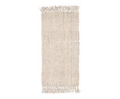 Georgetown - Tappeto in juta naturale con nappe, 60 x 90 cm, colore: Bianco