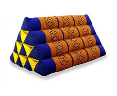 livasia | Cuscino Triangolare thailandese | Sostegno della Schiena e della nuca | Cuscino Relax dai Colori allegri