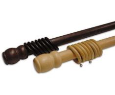 Scorritenda a Strappo in Legno Ø 35 mm con anelli 200 cm colore Ciliegio