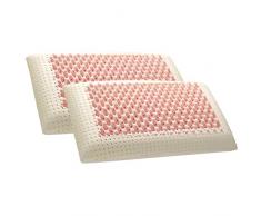 Evergreenweb - Coppia Cuscini Memory Foam, Modello Saponetta Air Massage Alti 12 cm, Doppia Fodera Silver e Cotone Naturale, Guanciali Letto Ideali per Cervicale, Traspiranti Termosensibili Antiacaro