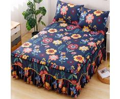 JLKC Lenzuola Biancheria da Letto Copriletto Gonna Letto Matrimoniale/Singolo Copriletti Matrimoniali Eleganti/Una Piazza E Mezza / Singoli Bed Skirt con Volant Coprirete per Letto Camera