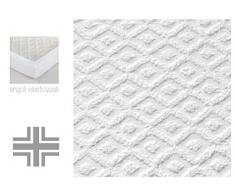 CASA TESSILE Coprimaterasso Sanity Spugna Jacquard con Angoli Matrimoniale cm 180x200+25 Proteggi Materasso con Angoli