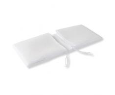 Coprirete matrimoniale in feltro con lacci e imbottitura ipoallergenica per protezione materasso, Made in Italy (Matrimoniale)