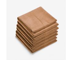 Casaviva® Set 6 Tovaglioli in Misto Cotone Riciclato Effetto Canapa Made in Italy cm 40 x 40 (ARANCIONE)