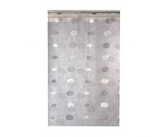 Homemaison HM69812818 - Tenda a vetro diritta in organza ricamata con motivo lunare, 80 x 210 cm, colore: Grigio
