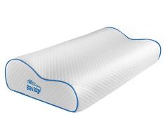 Bravedge Cuscino Cervicale, Cuscino Memory Foam Antiacaro, Antiallergico e Traspirante, Ideale Contro Dolori Cervicali e al Collo, Fodera Antibatterica Rimovibile e Lavabile