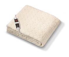 Beurer UB 53 Teddy Coprimaterasso termico, scaldaletto Singolo In Morbido Peluche, 4 livelli di calore illuminati, sistema di sicurezza Beurer, dimensioni 150 x 80 CM, colore Avorio