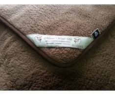 Vendita Coperta in 100% Lana Merino , copriletto sul divano ,size MARRONE SUPER KING COPERTA 250 x 200 cm WOOLMARKED. regalo perfetto ! PRODOTTO NATURALE