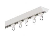 NOIRDA Binario per Tende da Soffitto - 100-500 CM - Binario Scorritenda in Alluminio - per Linstallazione di Tende Divisorie per Tende di Finestre (Color : White, Size : 1m/3.3ft)