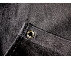 ge-gra Muster GmbH B1 - Tenda da palcoscenico, con occhielli, in molton, misura grande, 300 x 400 cm, colore: Nero