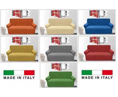 Il Gruppone - Copridivano Elasticizzato Estendibile, 4 Posti, Rosso