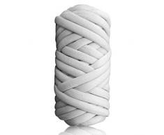 Core Yarn, Hot Manuale Fai da Te Regalo Coperta Fatta a Mano Gigante Rotondo Linea Grossa per Maglieria Filato per Braccio Uncinetto infeltrimento, Fare divani Coperte e Coperta (Grigio Chiaro, 1kg)